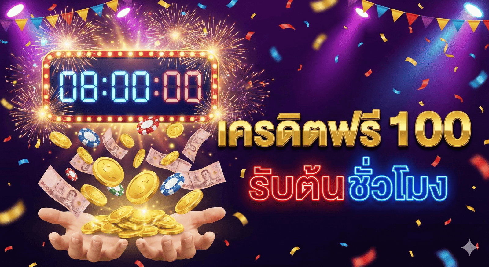 เครดิตฟรี 100 รับ ต้น ชั่วโมง
