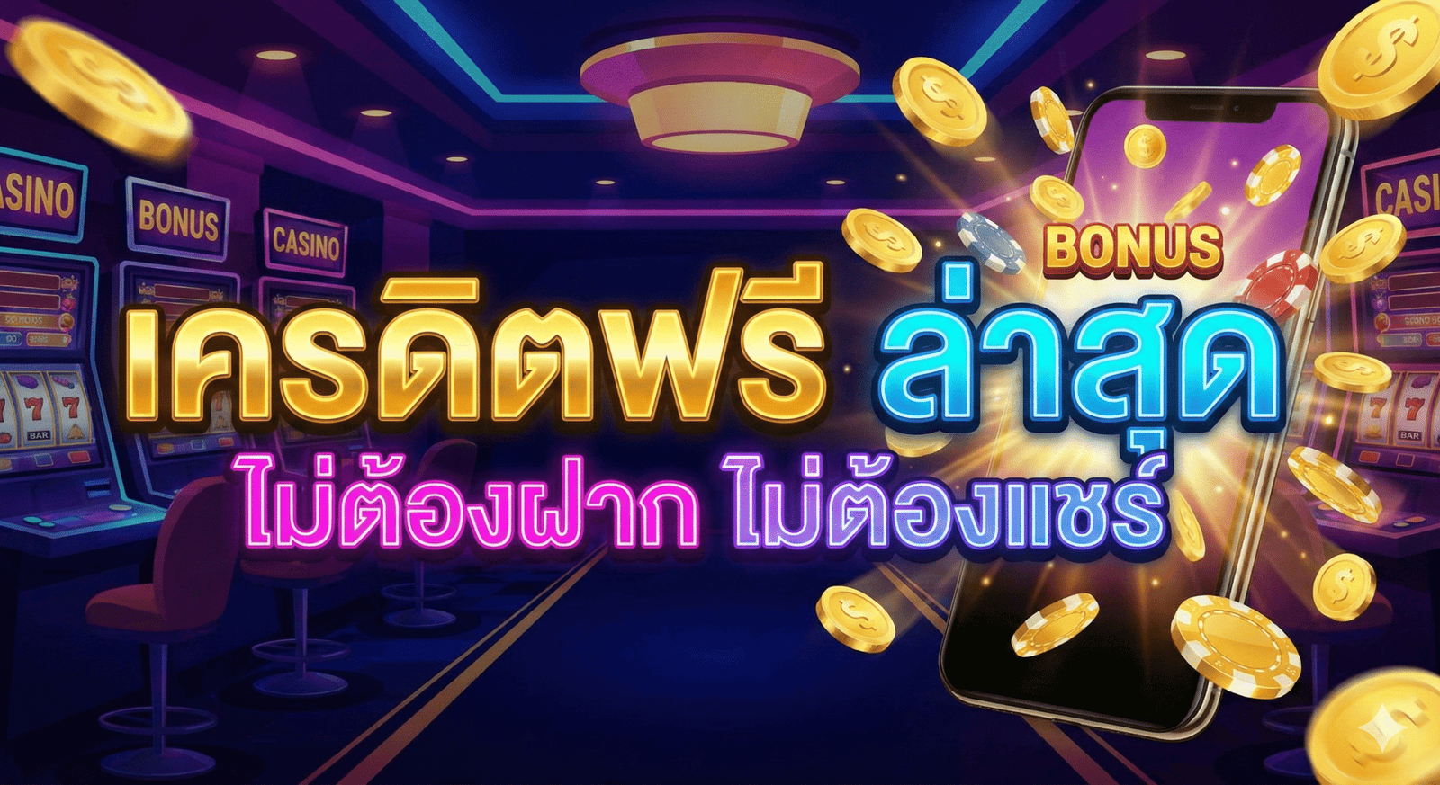 เครดิตฟรี ล่าสุด ไม่ต้องฝาก ไม่ต้องแชร์