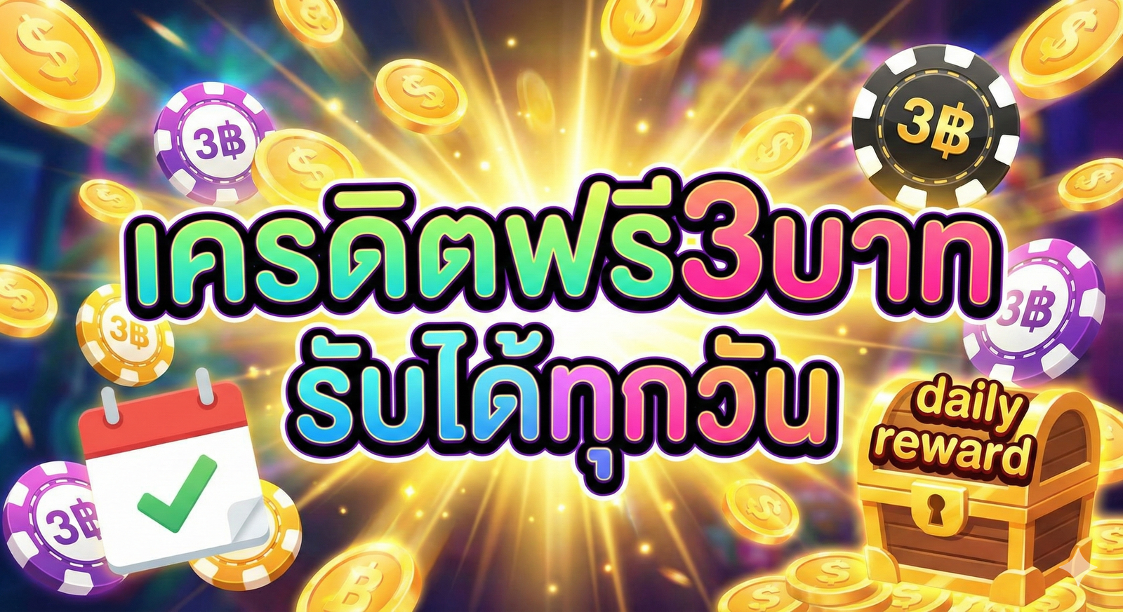 เครดิตฟรี3บาทรับได้ทุกวัน