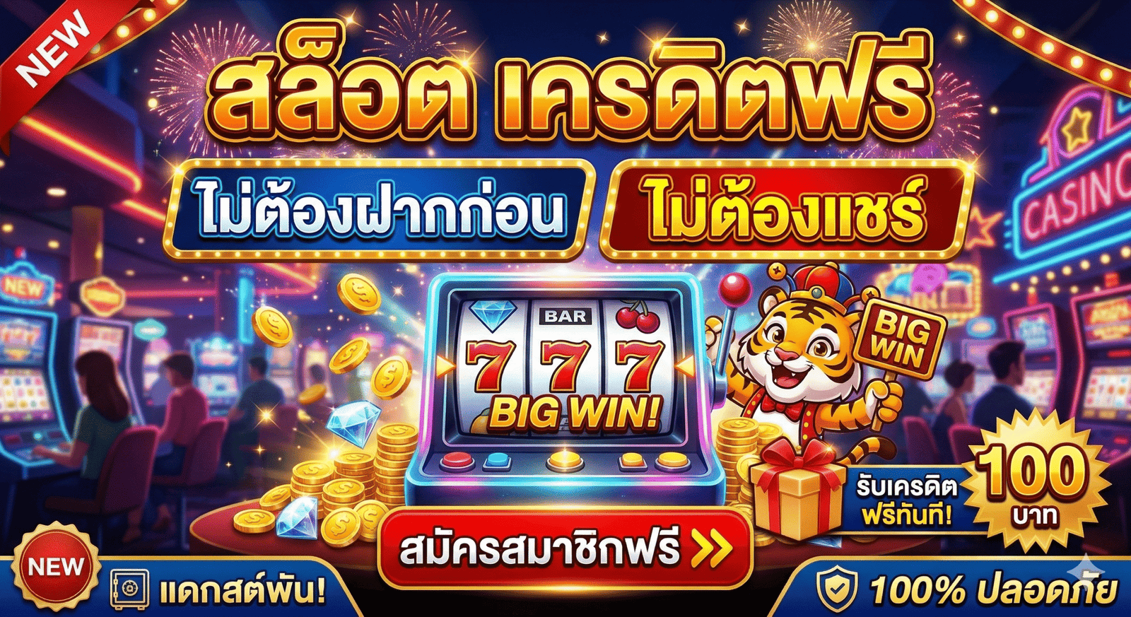 สล็อต เครดิตฟรี ไม่ต้องฝากก่อน ไม่ต้องแชร์