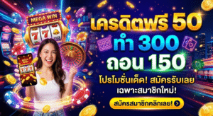 เครดิตฟรี 50 ทํา 300 ถอน 150