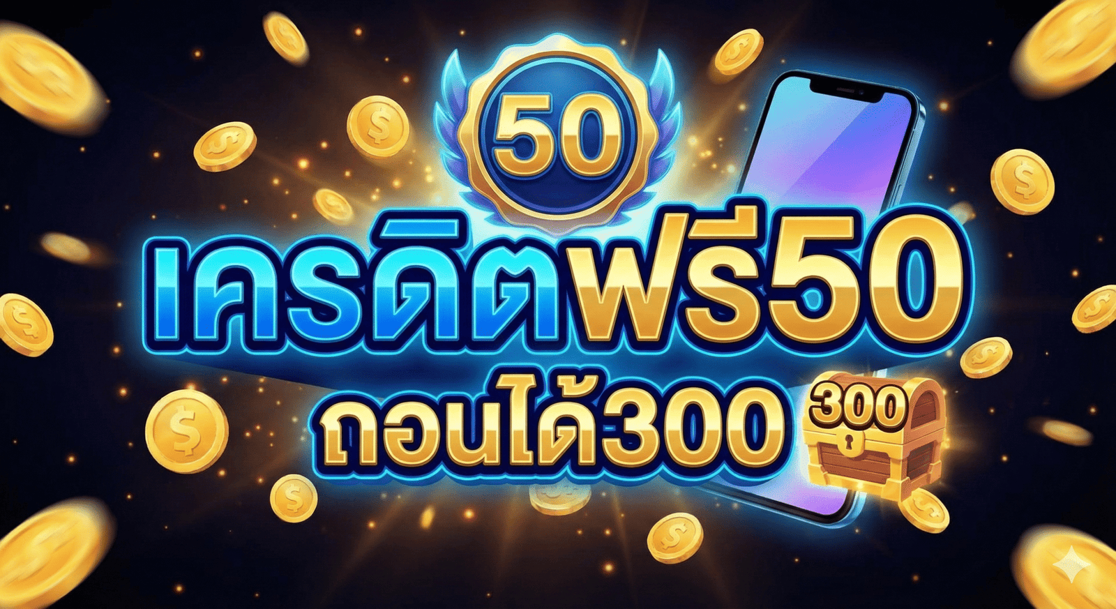 เครดิตฟรี50 ถอนได้300