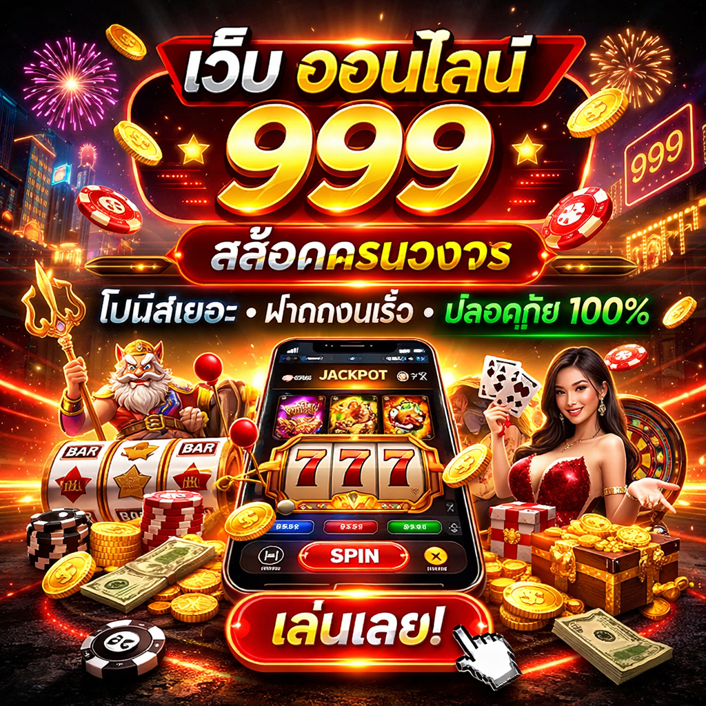 เว็บ ออนไลน์ 999 ยุคใหม่ เล่นง่าย โบนัสเยอะ ระบบเสถียร